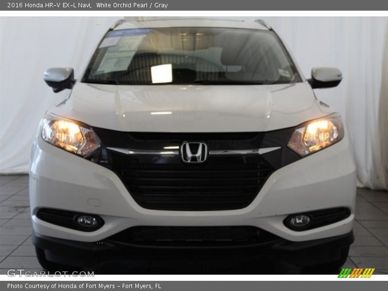 White Orchid Pearl / Gray 2016 Honda HR-V EX-L Navi