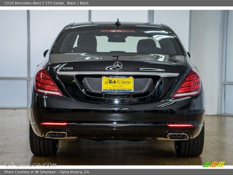 Black / Black 2016 Mercedes-Benz S 550 Sedan