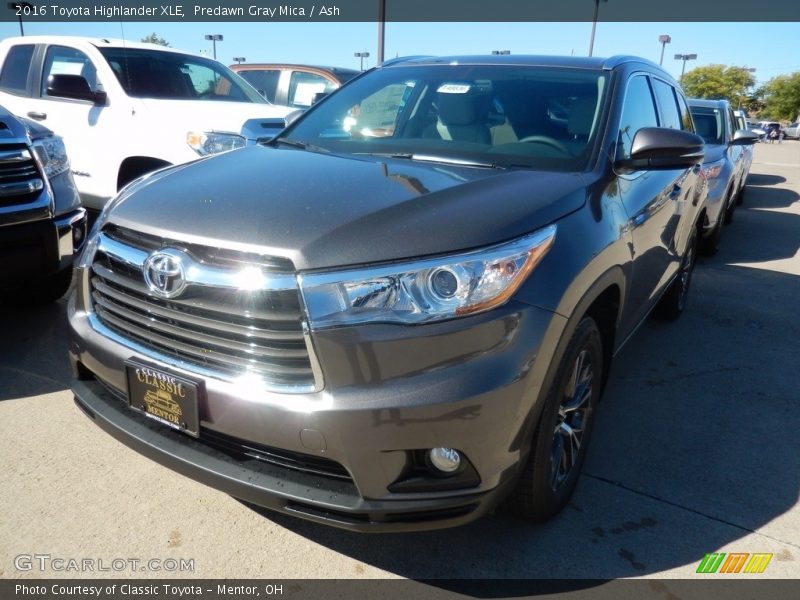 Predawn Gray Mica / Ash 2016 Toyota Highlander XLE