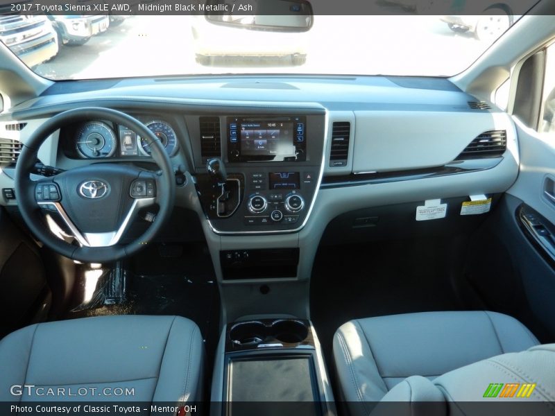 Midnight Black Metallic / Ash 2017 Toyota Sienna XLE AWD