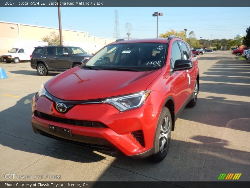 Barcelona Red Metallic / Black 2017 Toyota RAV4 LE