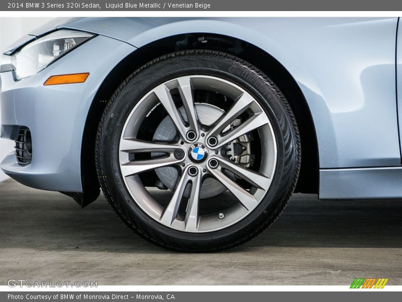 Liquid Blue Metallic / Venetian Beige 2014 BMW 3 Series 320i Sedan