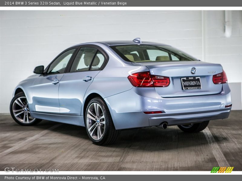 Liquid Blue Metallic / Venetian Beige 2014 BMW 3 Series 320i Sedan
