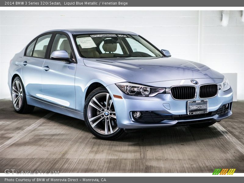 Liquid Blue Metallic / Venetian Beige 2014 BMW 3 Series 320i Sedan