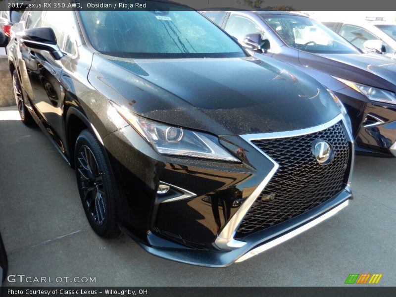 Obsidian / Rioja Red 2017 Lexus RX 350 AWD