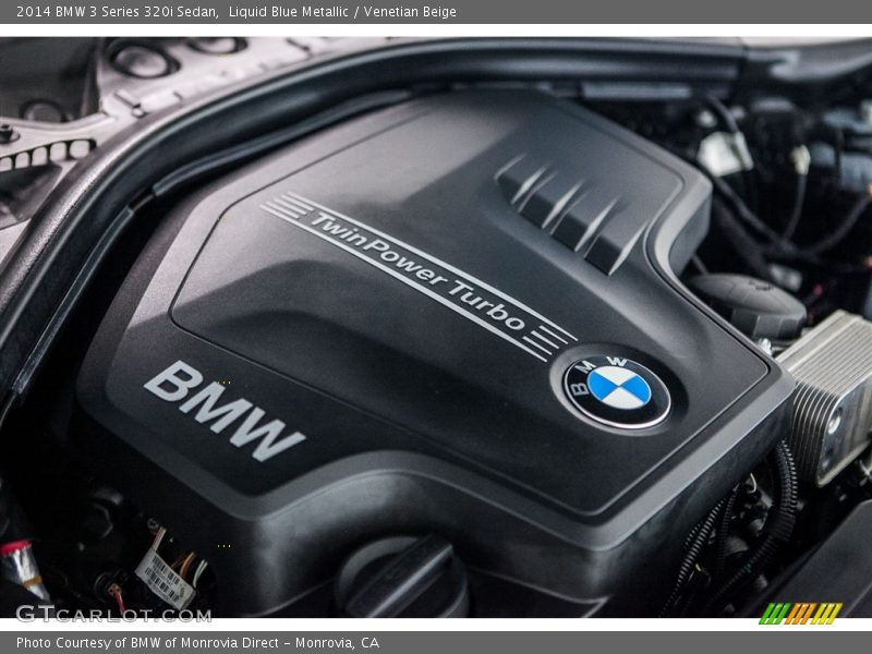 Liquid Blue Metallic / Venetian Beige 2014 BMW 3 Series 320i Sedan