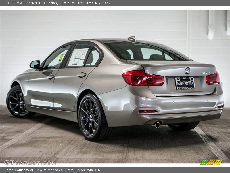 Platinum Silver Metallic / Black 2017 BMW 3 Series 320i Sedan