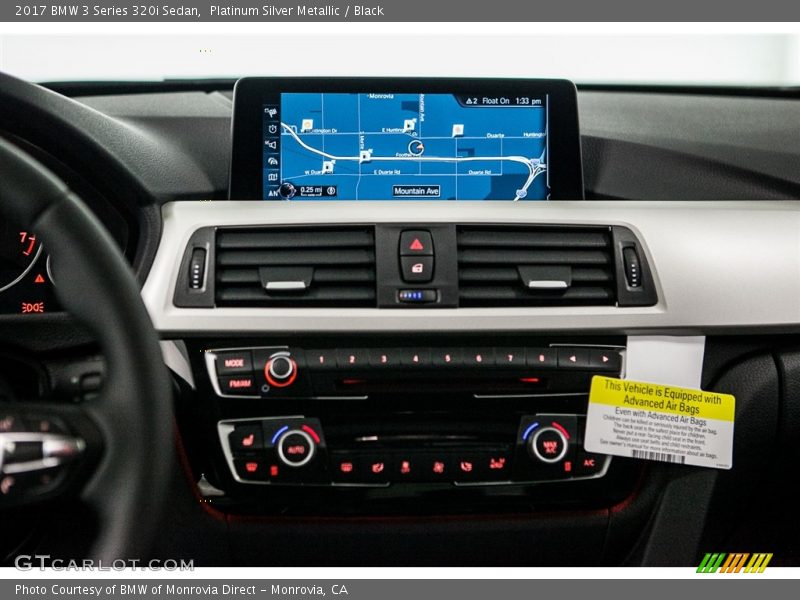 Platinum Silver Metallic / Black 2017 BMW 3 Series 320i Sedan