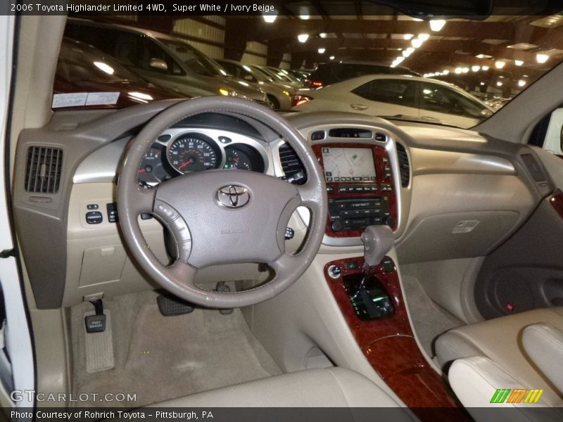 Super White / Ivory Beige 2006 Toyota Highlander Limited 4WD