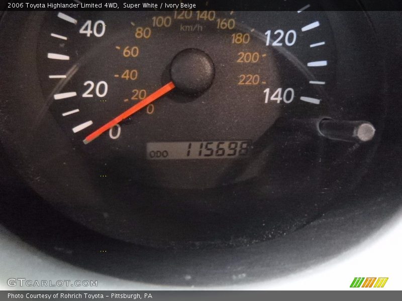 Super White / Ivory Beige 2006 Toyota Highlander Limited 4WD