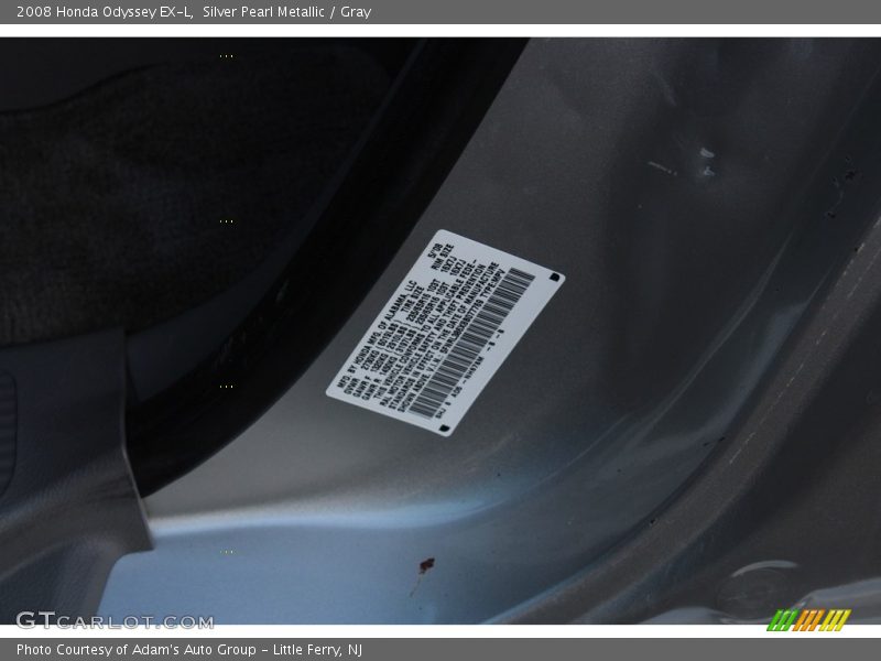 Silver Pearl Metallic / Gray 2008 Honda Odyssey EX-L