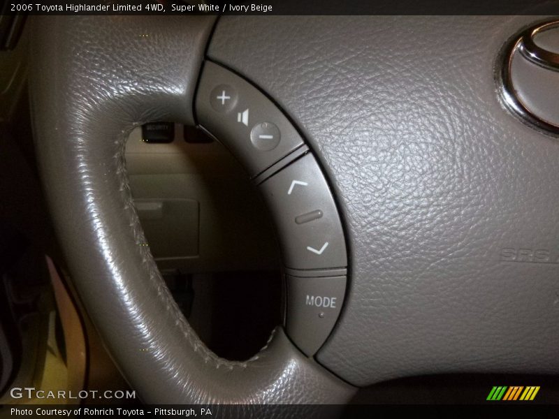 Super White / Ivory Beige 2006 Toyota Highlander Limited 4WD