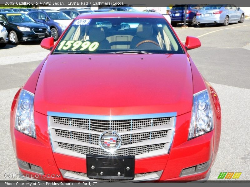 Crystal Red / Cashmere/Cocoa 2009 Cadillac CTS 4 AWD Sedan