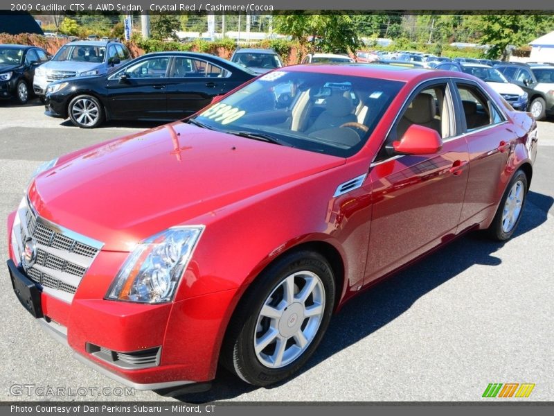 Crystal Red / Cashmere/Cocoa 2009 Cadillac CTS 4 AWD Sedan