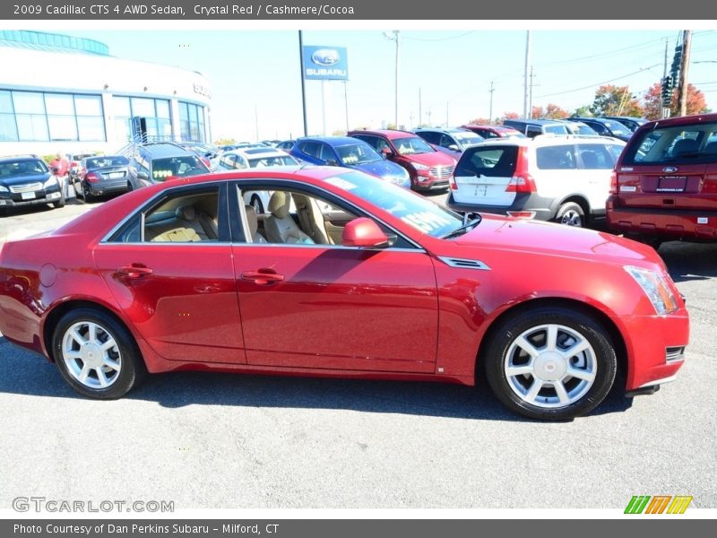 Crystal Red / Cashmere/Cocoa 2009 Cadillac CTS 4 AWD Sedan