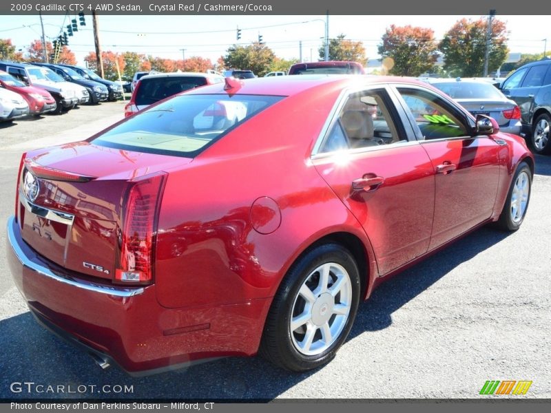 Crystal Red / Cashmere/Cocoa 2009 Cadillac CTS 4 AWD Sedan