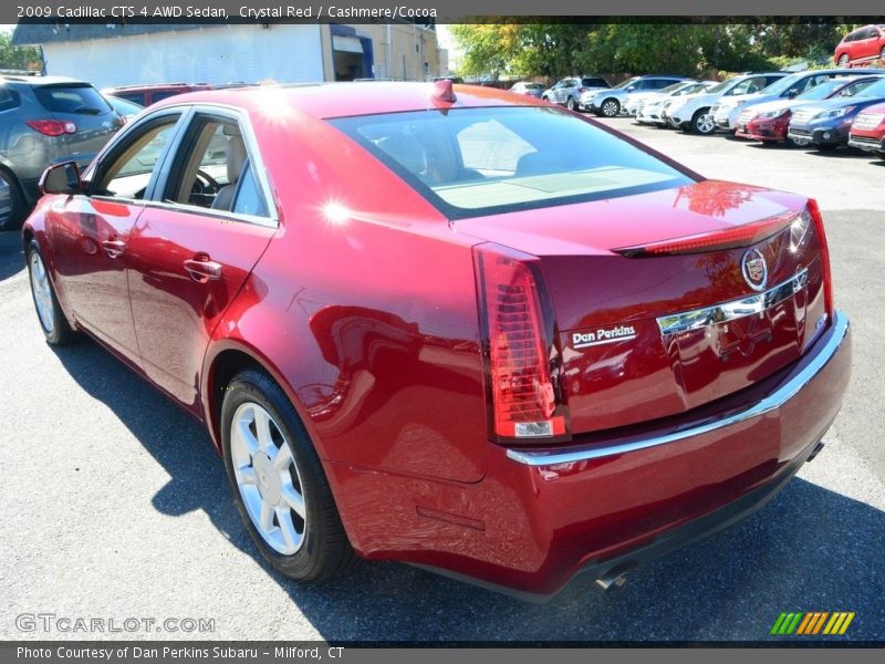 Crystal Red / Cashmere/Cocoa 2009 Cadillac CTS 4 AWD Sedan