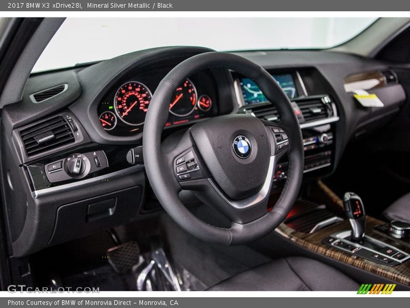 Mineral Silver Metallic / Black 2017 BMW X3 xDrive28i
