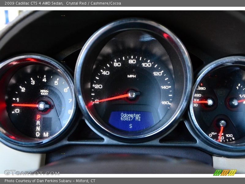 Crystal Red / Cashmere/Cocoa 2009 Cadillac CTS 4 AWD Sedan