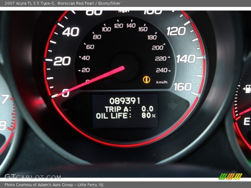Moroccan Red Pearl / Ebony/Silver 2007 Acura TL 3.5 Type-S