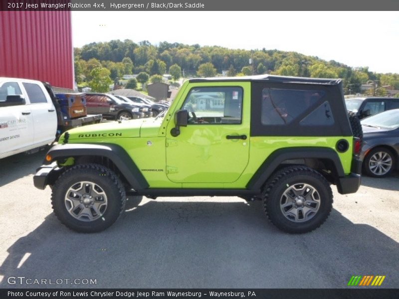 Hypergreen / Black/Dark Saddle 2017 Jeep Wrangler Rubicon 4x4