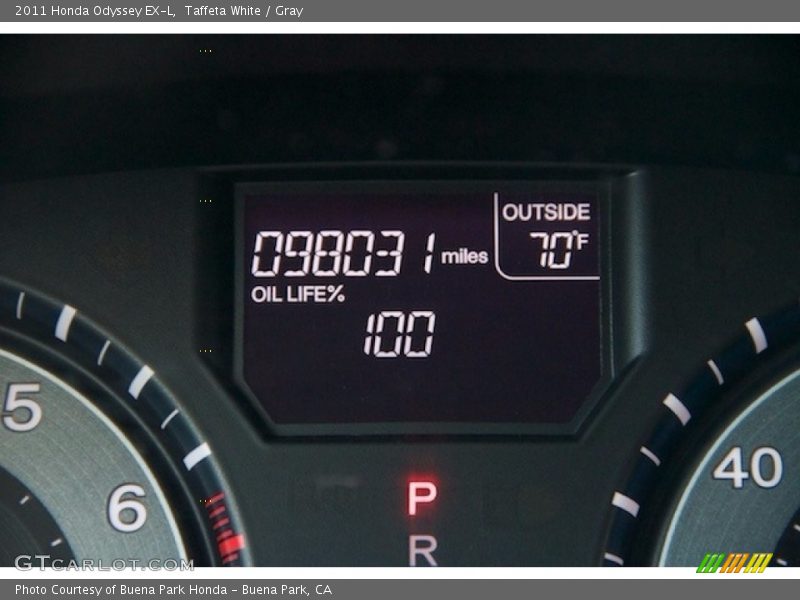 Taffeta White / Gray 2011 Honda Odyssey EX-L