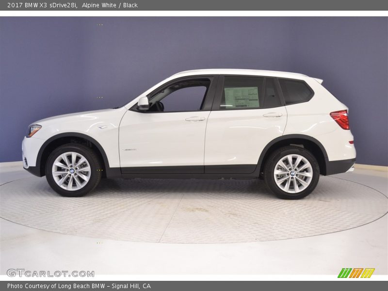 Alpine White / Black 2017 BMW X3 sDrive28i