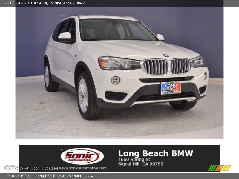 Alpine White / Black 2017 BMW X3 sDrive28i