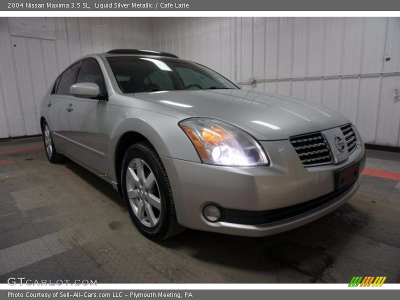 Liquid Silver Metallic / Cafe Latte 2004 Nissan Maxima 3.5 SL