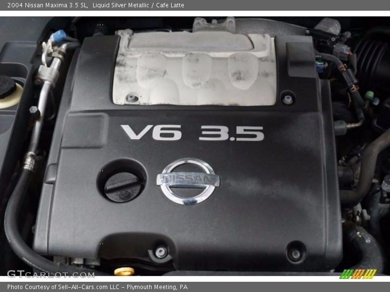 Liquid Silver Metallic / Cafe Latte 2004 Nissan Maxima 3.5 SL