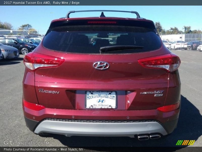 Ruby Wine / Beige 2017 Hyundai Tucson Eco AWD