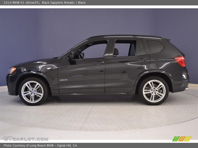 Black Sapphire Metallic / Black 2014 BMW X3 xDrive35i