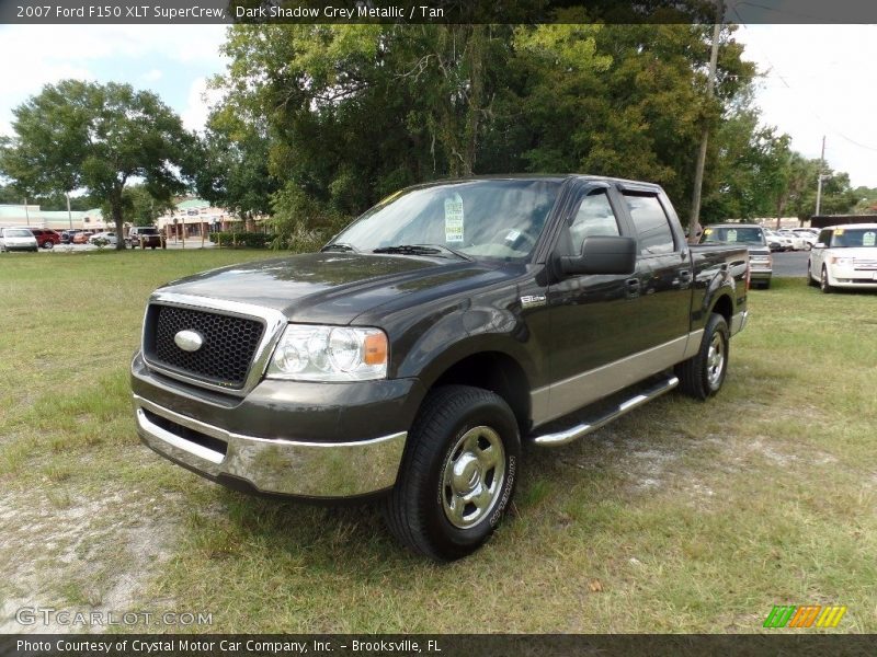 Dark Shadow Grey Metallic / Tan 2007 Ford F150 XLT SuperCrew