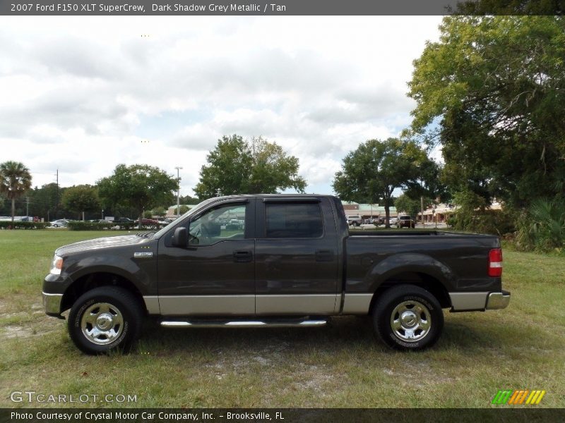 Dark Shadow Grey Metallic / Tan 2007 Ford F150 XLT SuperCrew