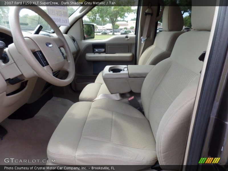 Dark Shadow Grey Metallic / Tan 2007 Ford F150 XLT SuperCrew