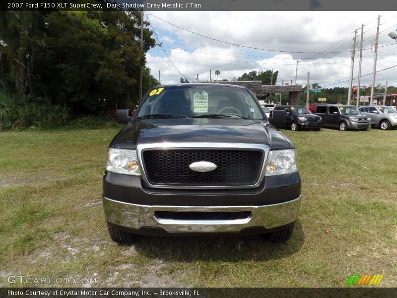 Dark Shadow Grey Metallic / Tan 2007 Ford F150 XLT SuperCrew
