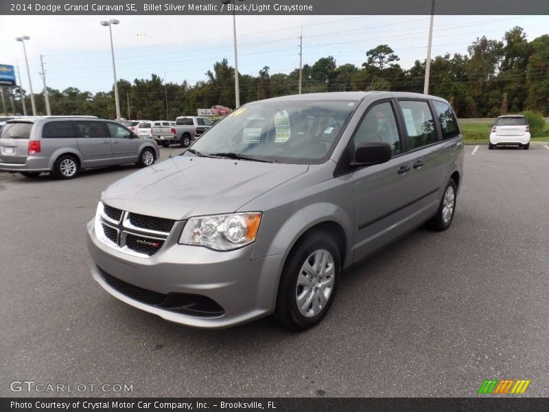 Billet Silver Metallic / Black/Light Graystone 2014 Dodge Grand Caravan SE
