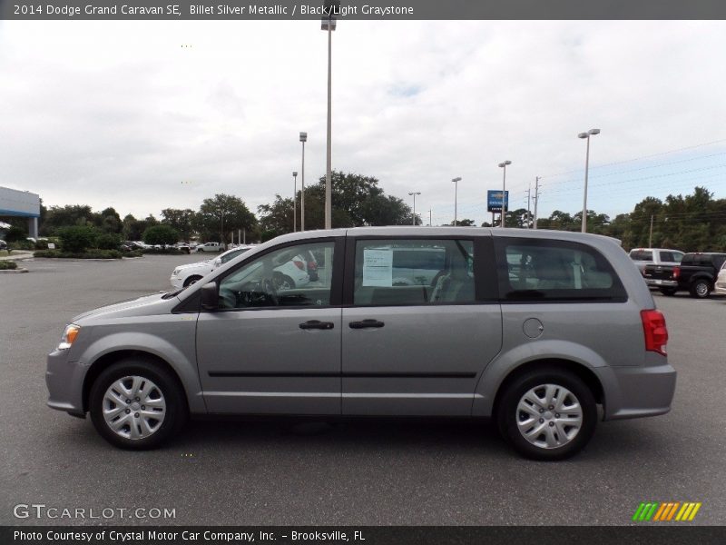 Billet Silver Metallic / Black/Light Graystone 2014 Dodge Grand Caravan SE