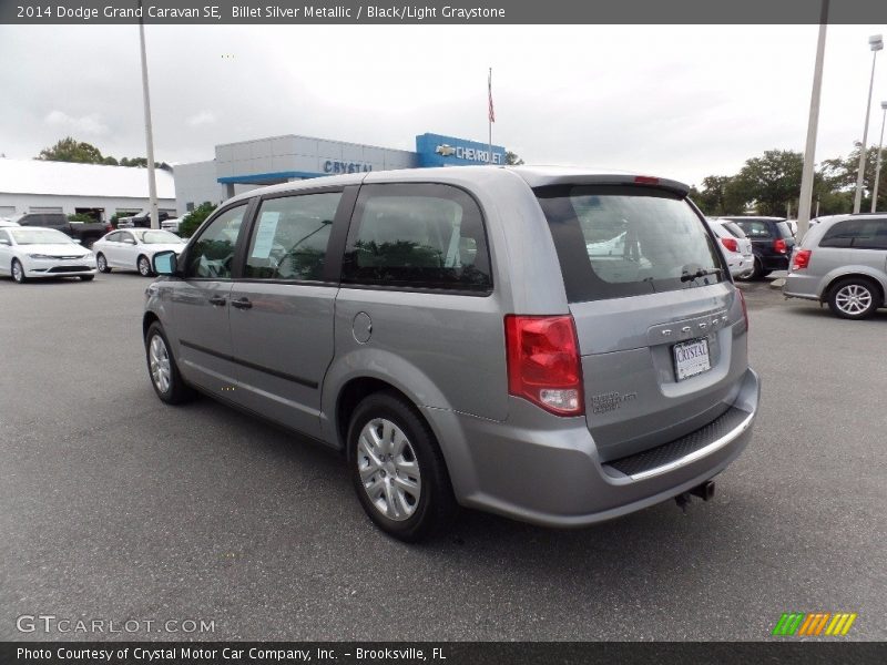 Billet Silver Metallic / Black/Light Graystone 2014 Dodge Grand Caravan SE