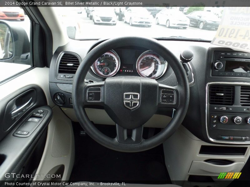 Billet Silver Metallic / Black/Light Graystone 2014 Dodge Grand Caravan SE