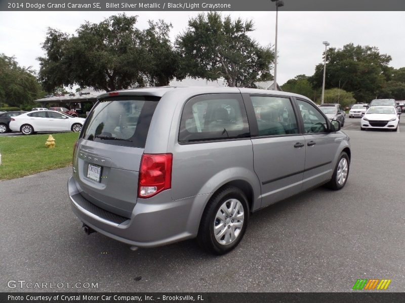 Billet Silver Metallic / Black/Light Graystone 2014 Dodge Grand Caravan SE