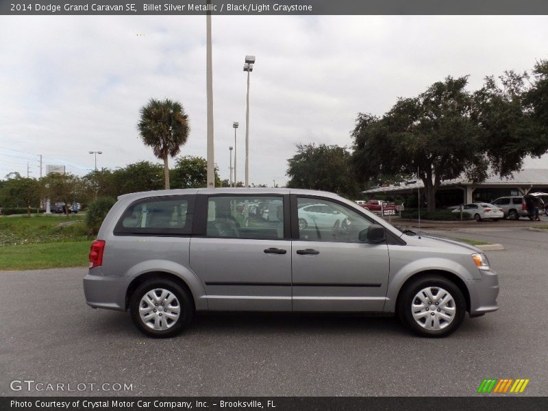 Billet Silver Metallic / Black/Light Graystone 2014 Dodge Grand Caravan SE