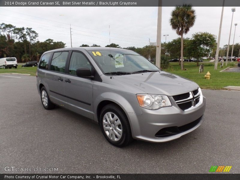 Billet Silver Metallic / Black/Light Graystone 2014 Dodge Grand Caravan SE
