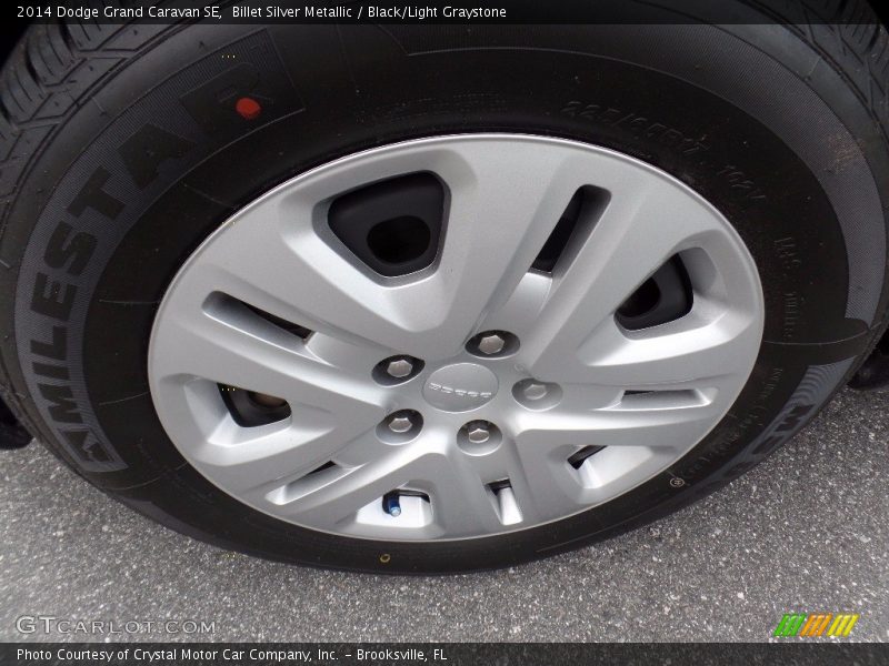 Billet Silver Metallic / Black/Light Graystone 2014 Dodge Grand Caravan SE