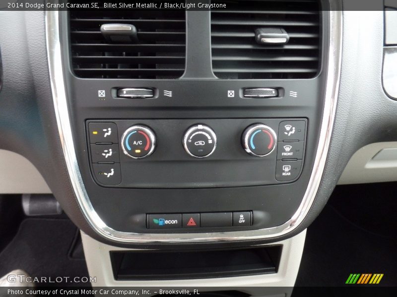 Billet Silver Metallic / Black/Light Graystone 2014 Dodge Grand Caravan SE