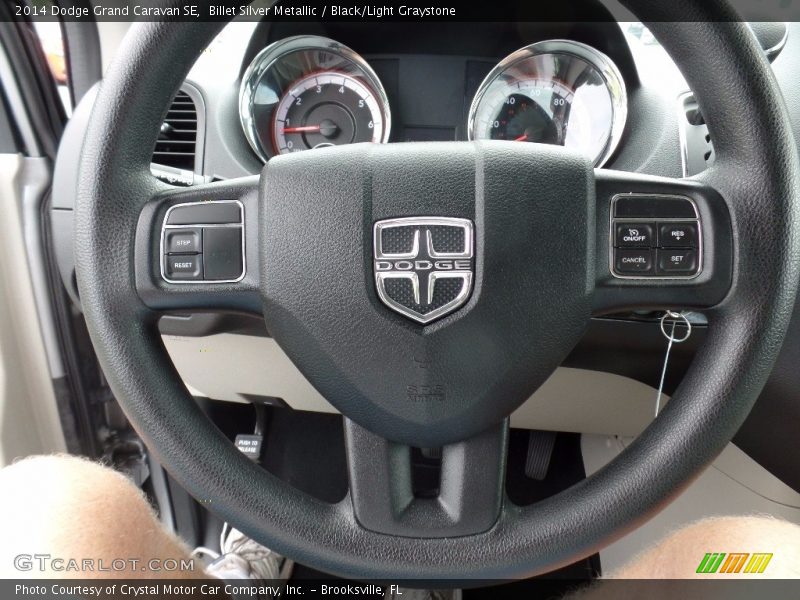 Billet Silver Metallic / Black/Light Graystone 2014 Dodge Grand Caravan SE