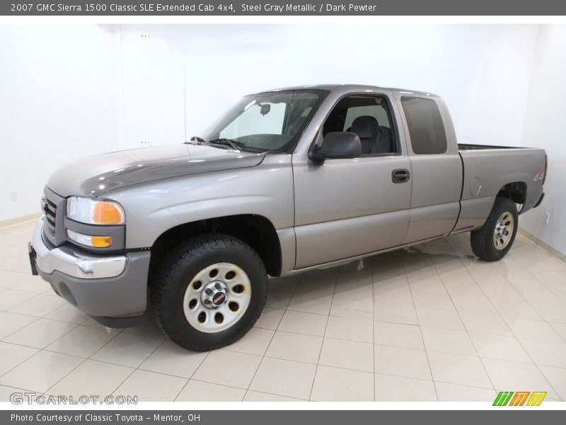 Steel Gray Metallic / Dark Pewter 2007 GMC Sierra 1500 Classic SLE Extended Cab 4x4