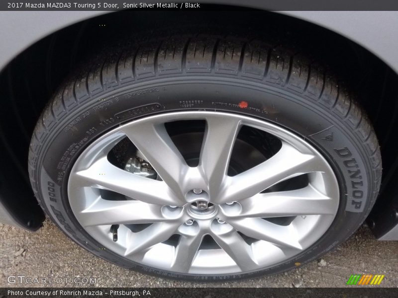 Sonic Silver Metallic / Black 2017 Mazda MAZDA3 Touring 5 Door
