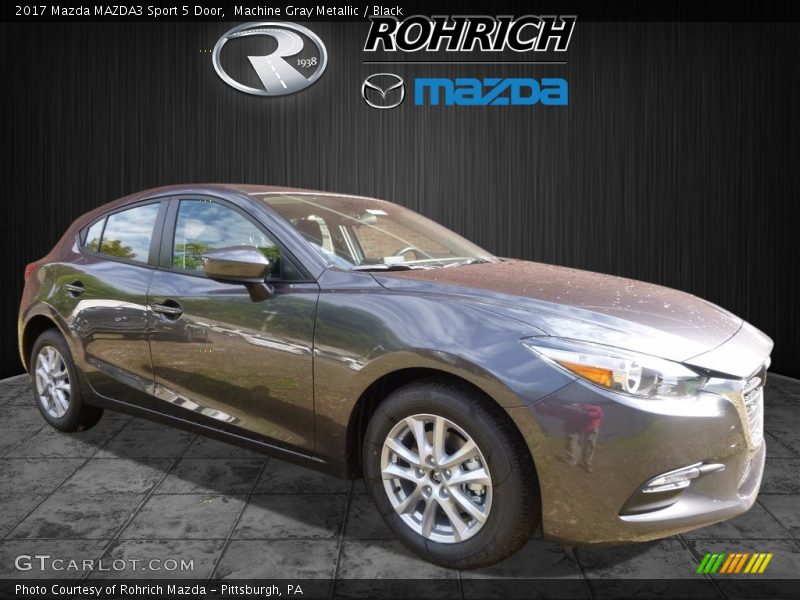 Machine Gray Metallic / Black 2017 Mazda MAZDA3 Sport 5 Door