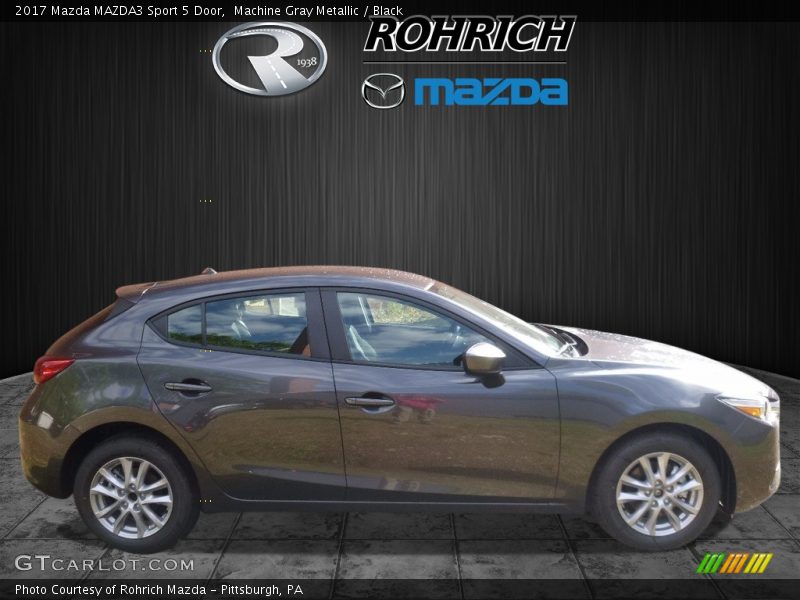 Machine Gray Metallic / Black 2017 Mazda MAZDA3 Sport 5 Door